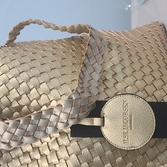 Ilse Jacobsen Bags Ilse Jacobsen Reversible Woven Tote Bag Platinum